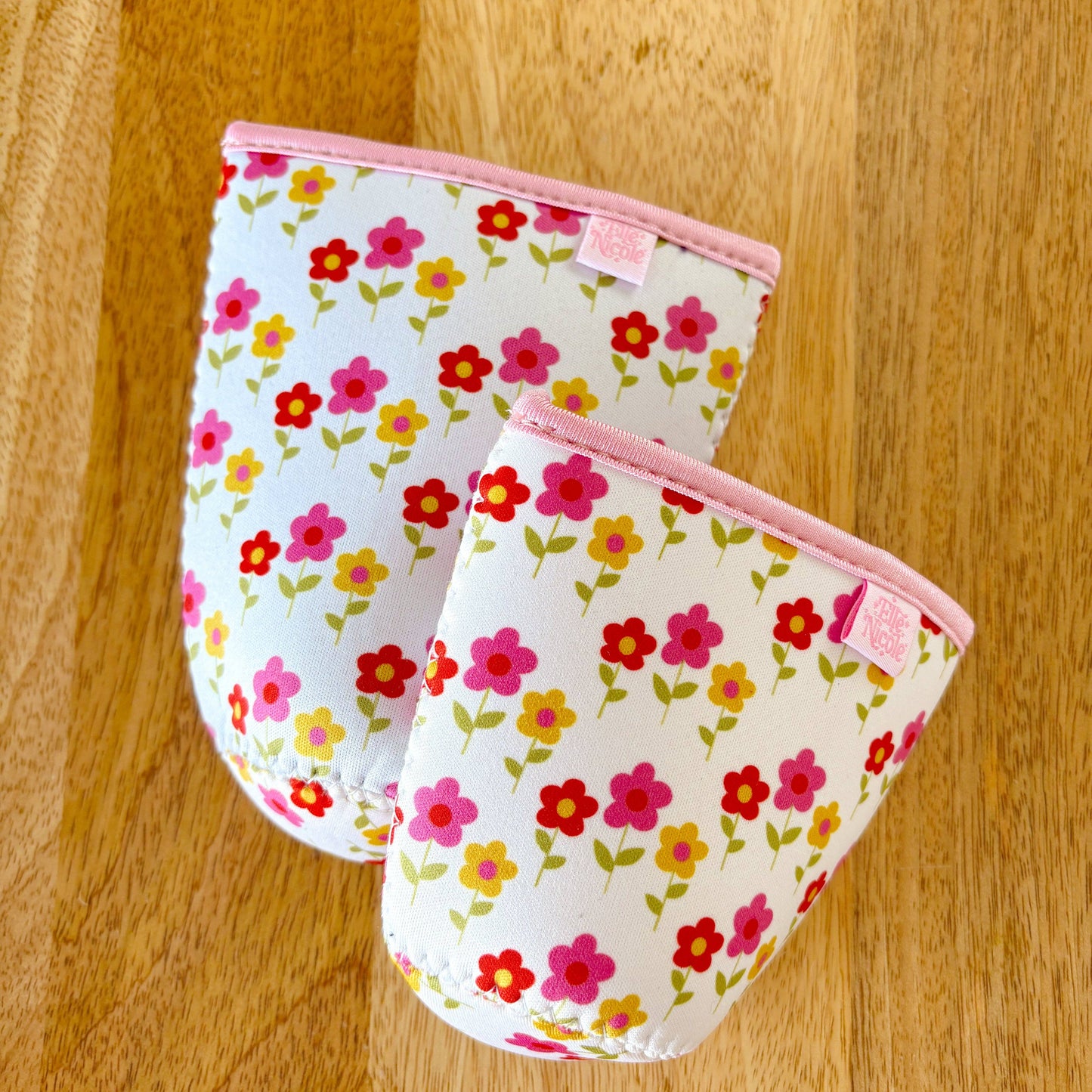 Coffee Cup Cover - Mod Floral - Iced Drink Sleeve: Small / 16oz