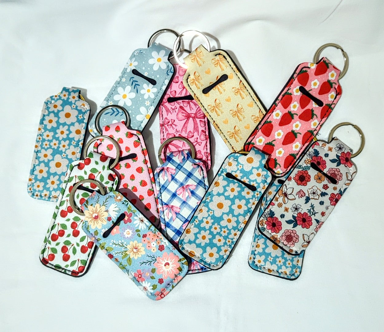 Lip balm holder - strawberry field