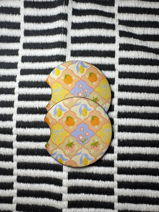 Cottage Collage Car Coaster Set 